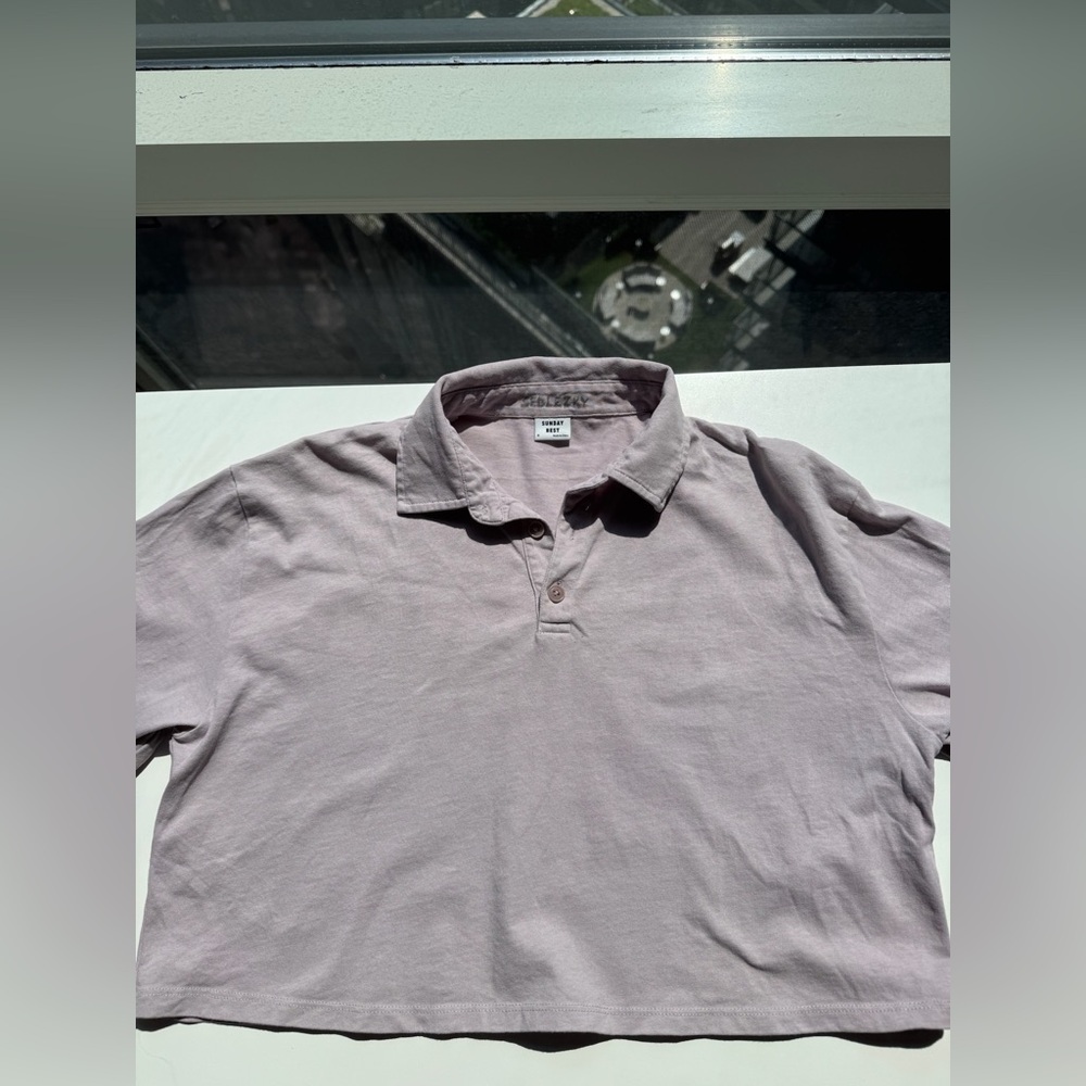Sunday Best Light Pink Collared Shirt Small Aritzia - Picture 5 of 7
